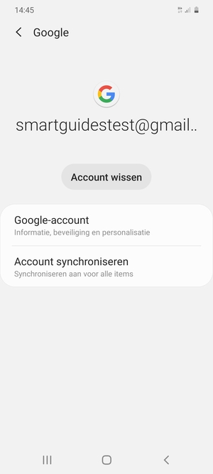 Selecteer Account synchroniseren