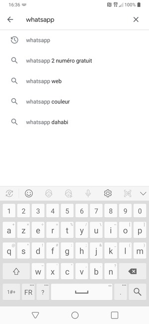 Saisissez le nom de l'appli et sélectionnez Rechercher