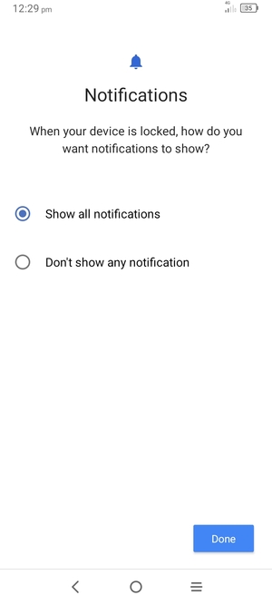 Select your preferred option and select Done