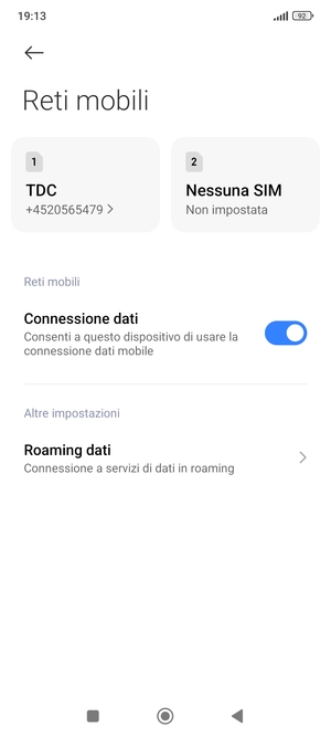 Per modificare la rete, in presenza di problemi, seleziona Public