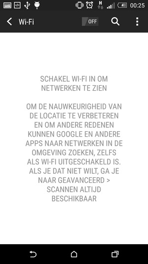 Schakel Wi-Fi in