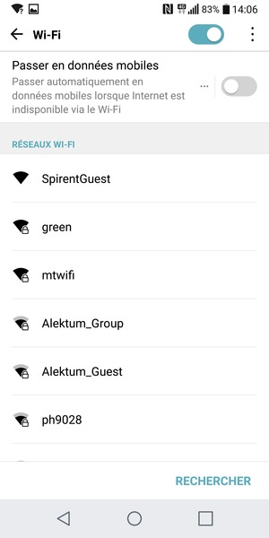 Sélectionnez le réseau sans fil auquel vous souhaitez vous connecter