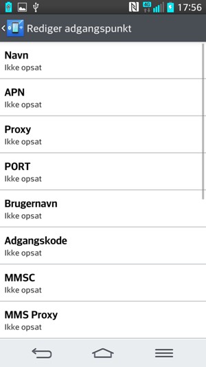 Indtast internet oplysninger