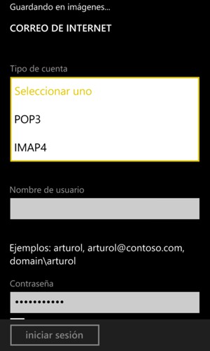 Seleccione POP3 o IMAP4