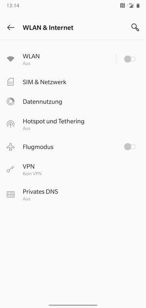 Wählen Sie SIM & Netzwerk