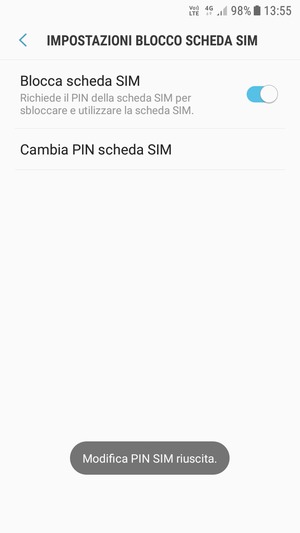 Il tuo PIN SIM è stato modificato