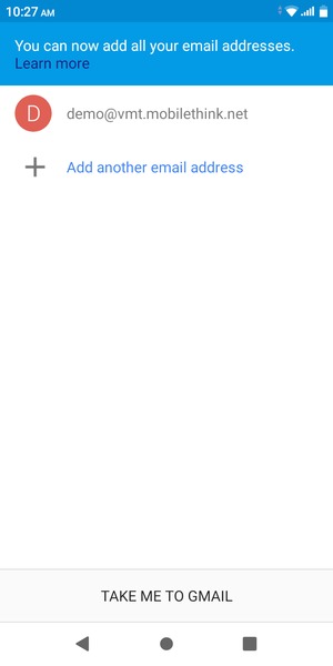 Select TAKE ME TO GMAIL
