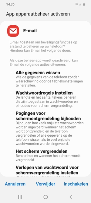 Selecteer Inschakelen