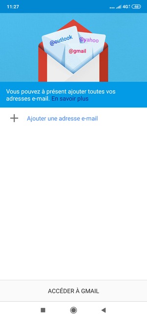 Sélectionnez Ajouter une adresse e-mail