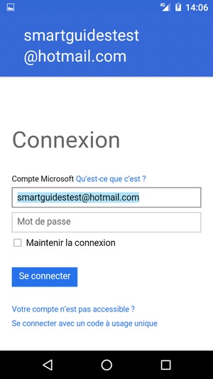 Saisissez votre mot de passe et sélectionnez Se connecter