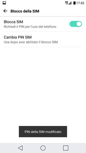 Il tuo PIN della SIM è stato modificato