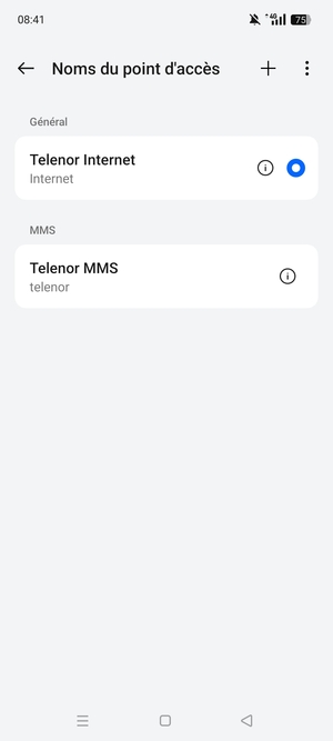 Sélectionnez le bouton du Menu