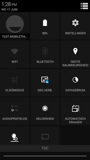 Schakel BLUETOOTH uit