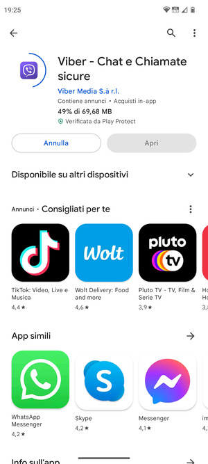Attendi il completamento del processo di installazione