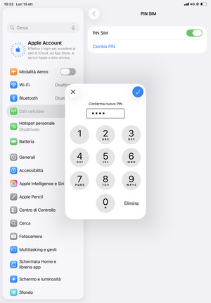 Conferma il Nuovo PIN e seleziona Fine