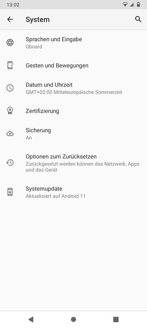 Wählen Sie Systemupdate