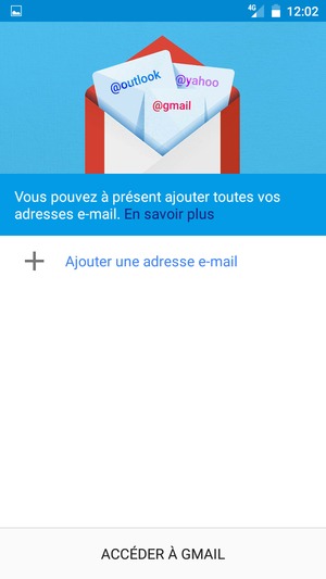 Sélectionnez Ajouter une adresse e-mail