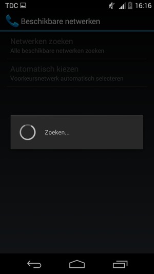 Wacht tot de zoekopdracht beëindigd is
