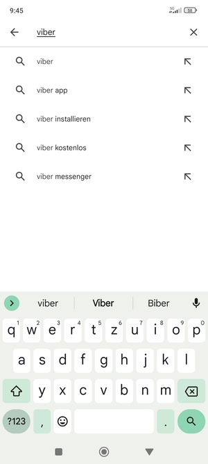 Geben Sie den Namen der App ein und wählen Sie Suchen