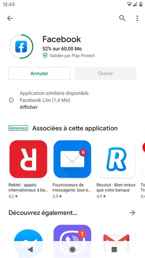 Veuillez attendre la fin de la procédure d'installation