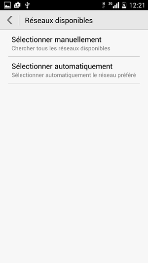 Sélectionnez Sélectionner manuellement