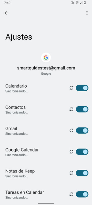 Su información será sincronizada