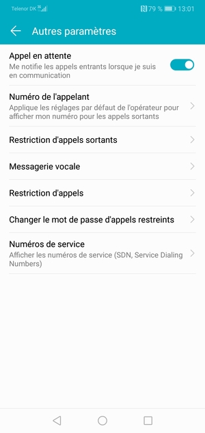 Sélectionnez Messagerie vocale