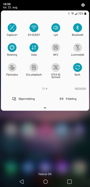 Slå av Wi-Fi og Bluetooth