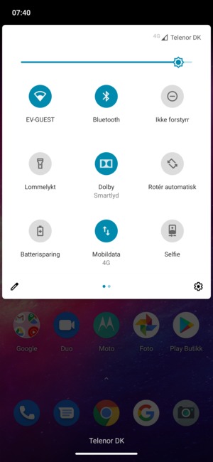 Slå av Wi-Fi og Bluetooth