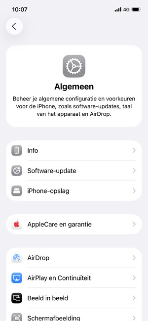 Selecteer Software-update