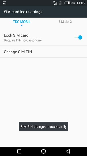 Your SIM PIN has been changed
