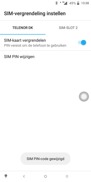 Uw SIM PIN-code is gewijzigd