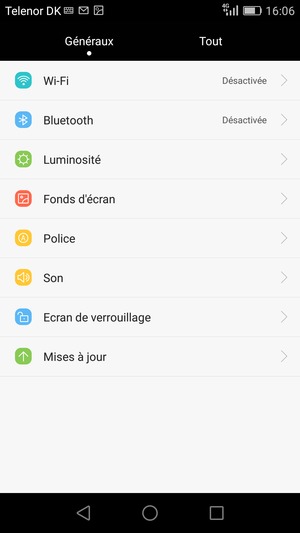 Sélectionnez Wi-Fi