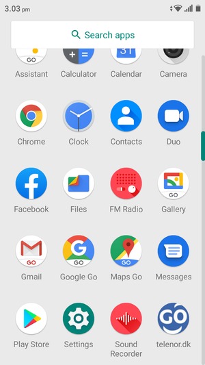 Scroll to and select Settings