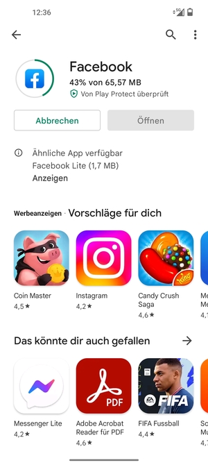 Warten Sie, bis der Installationsprozess  beendet ist