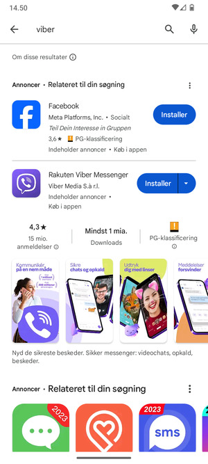 Vælg appen
