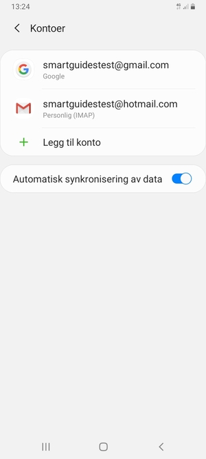Velg din Google-konto