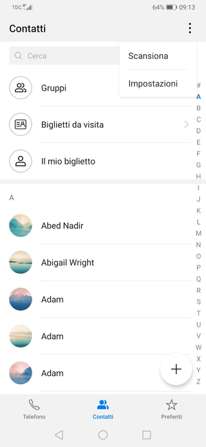 Seleziona Impostazioni