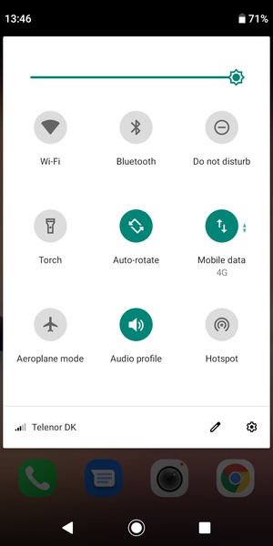 Adjust brightness to the required level