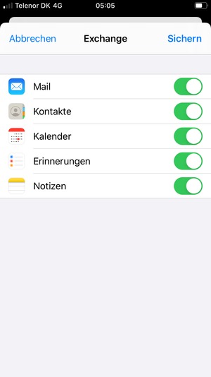 Wählen Sie Sichern
