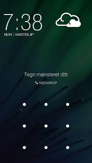 Telefonen din er nå sikret med en skjermlås