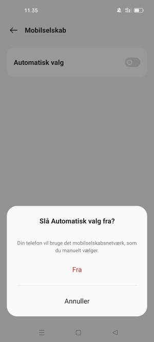 Vælg Fra