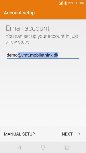 Enter your Email address and select NEXT