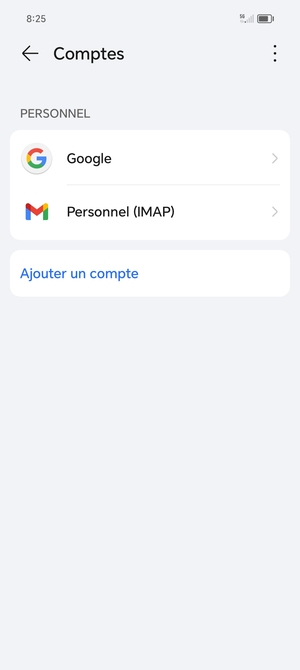 Sélectionnez Google