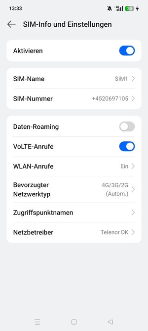 Schalten Sie Daten-Roaming an oder aus