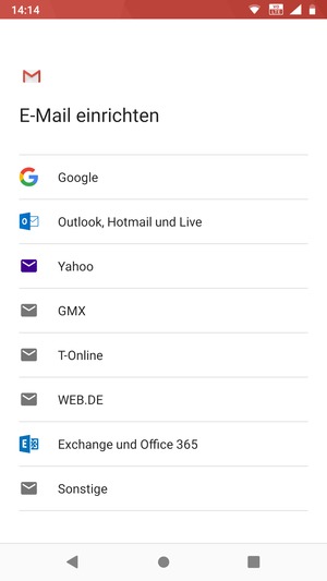 Wählen Sie Exchange und Office 365