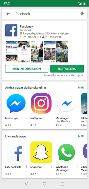 Välj appen