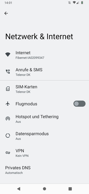 Wählen Sie SIM-Karten