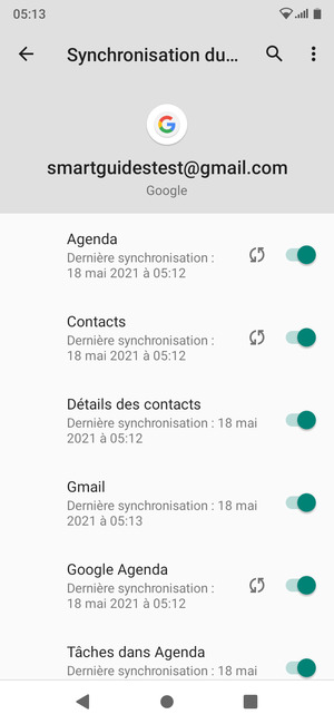 Sélectionnez le bouton du Menu