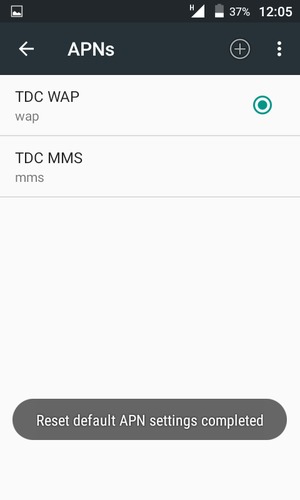 Your phone will reset to default Internet and MMS settings